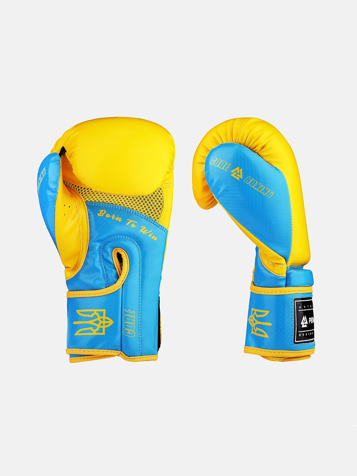 Core Boxing Gloves Blue Yellow, Photo № 2